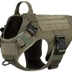 Mia's Pet Supply ICEFANG Tactical Dog Harness With 2X Metal Buckle, Leashes And Harness
