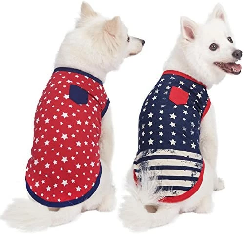 Cheapest ๐ Mia's Pet Supply Blueberry Pet Pack Of 2 Soft & Comfy Patriotic Spirit USA Stars Stripes American Flag Apparel ๐คฉ 1 Mia's Pet Supply Blueberry Pet Pack Of 2 Soft & Comfy Patriotic Spirit USA Stars Stripes American Flag Apparel