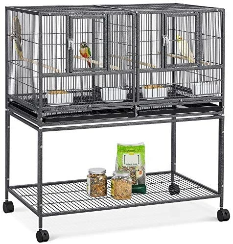 Hot Sale ๐ Mia's Pet Supply Aviary & Perches YAHEETECH 41.5" Stackable Divided Breeder Breeding Parakeet Bird Cage โ 1 Mia's Pet Supply Aviary & Perches YAHEETECH 41.5" Stackable Divided Breeder Breeding Parakeet Bird Cage