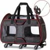 Mia's Pet Supply WPS Airline Approved Removable Wheeled Pet Carrier For Small Pets.