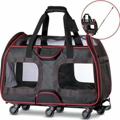Mia's Pet Supply WPS Airline Approved Removable Wheeled Pet Carrier For Small Pets.