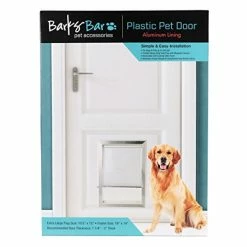 Mia's Pet Supply : BarksBar Large Plastic Dog Door With Aluminum Lining Houses, Pens & Crates