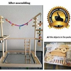 Hot Sale 👍 Mia's Pet Supply : QBLEEV Parrot Wood Stand Perch Bird Playstand Playground 🤩 10 Mia's Pet Supply : QBLEEV Parrot Wood Stand Perch Bird Playstand Playground