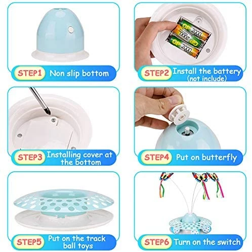 Buy ๐ Mia's Pet Supply Funny Automatic Electric Rotating Butterfly & Ball Exercise Kitten Toy ๐ฏ 4 Mia's Pet Supply Funny Automatic Electric Rotating Butterfly & Ball Exercise Kitten Toy