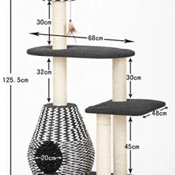 Mia's Pet Supply Ace - PetPals Cat Tree & Cat Condo-Four Level Perch & Condo Lounger Cat Toys