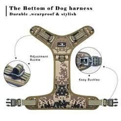 Mia's Pet Supply FIVEWOODY Tactical Dog Training Harness No Pulling Front Clip Leashes And Harness