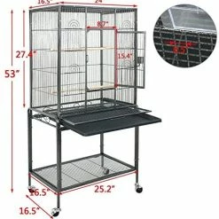 Mia's Pet Supply Aviary & Perches Nova Microdermabrasion 53 Inches Large Bird Cage