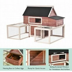 Discount π Mia's Pet Supply PawHut 114" Chicken Coop Wooden Large Hen House Rabbit Hutch β 14 Mia's Pet Supply PawHut 114