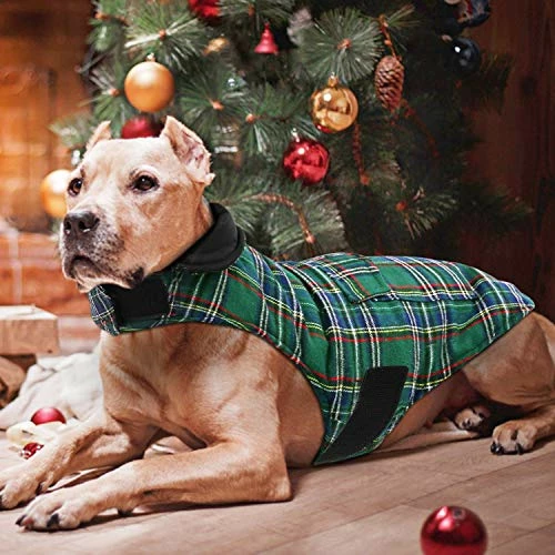 Best Sale 😉 Mia's Pet Supply Apparel KAMA BRIDAL Plaid 🐶 Dog Fleece Vest, Reversible Warm 🐶 Dog Clothes, 🥰 17 Mia's Pet Supply Apparel KAMA BRIDAL Plaid Dog Fleece Vest, Reversible Warm Dog Clothes,