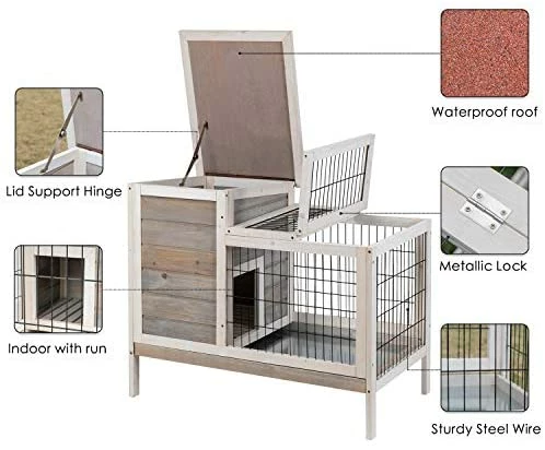 Wholesale ๐ Mia's Pet Supply Scurrty Wooden Rabbit Hutch For Outdoor Indoor ๐ 4 Mia's Pet Supply Scurrty Wooden Rabbit Hutch For Outdoor Indoor