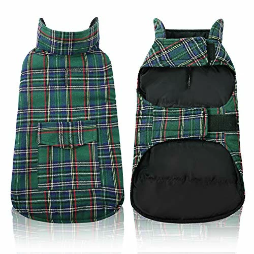 Best Sale 😉 Mia's Pet Supply Apparel KAMA BRIDAL Plaid 🐶 Dog Fleece Vest, Reversible Warm 🐶 Dog Clothes, 🥰 10 Mia's Pet Supply Apparel KAMA BRIDAL Plaid Dog Fleece Vest, Reversible Warm Dog Clothes,