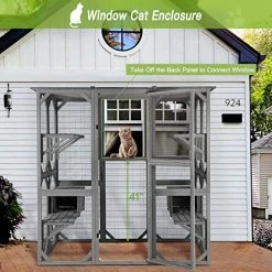 Mia's Pet Supply Aivituvin Cat House Outdoor Catio Kitty Enclosure