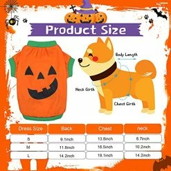 Mia's Pet Supply Apparel 5 Pcs Fall Halloween Dog Shirt Halloween