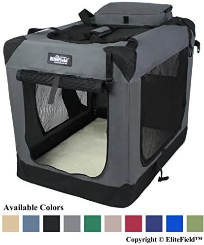 Buy 😉 Mia's Pet Supply EliteField 3-Door Folding Soft 🦮 Dog Crate, Indoor & Outdoor Pet Home Travel 🔔 9 Mia's Pet Supply EliteField 3-Door Folding Soft Dog Crate, Indoor & Outdoor Pet Home Travel