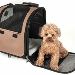 Mia's Pet Supply PET LIFE Wheeled Collapsible Breathable Airline Approved Travel Pet Dog Carrier