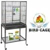 Mia's Pet Supply Aviary & Perches ZENY Bird Cage With Stand Wrought Iron Construction 53-Inch Pet Bird Cage