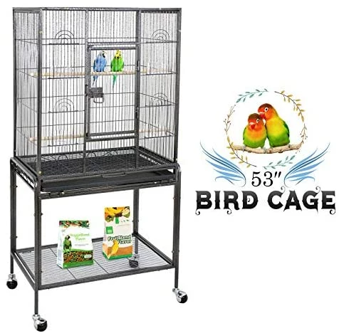 Top 10 ๐ Mia's Pet Supply Aviary & Perches ZENY Bird Cage With Stand Wrought Iron Construction 53-Inch Pet Bird Cage ๐ฏ 1 Mia's Pet Supply Aviary & Perches ZENY Bird Cage With Stand Wrought Iron Construction 53-Inch Pet Bird Cage