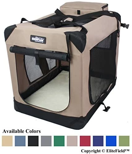 Buy 😉 Mia's Pet Supply EliteField 3-Door Folding Soft 🦮 Dog Crate, Indoor & Outdoor Pet Home Travel 🔔 13 Mia's Pet Supply EliteField 3-Door Folding Soft Dog Crate, Indoor & Outdoor Pet Home Travel