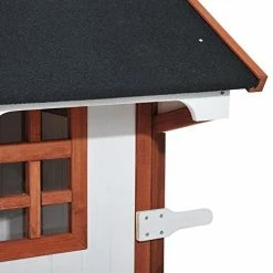 Budget 👍 Mia's Pet Supply Chicken Coop Cages PawHut 43" Raised Portable Backyard Wooden Cottage Chicken Coop 🎁 13 Mia's Pet Supply Chicken Coop Cages PawHut 43