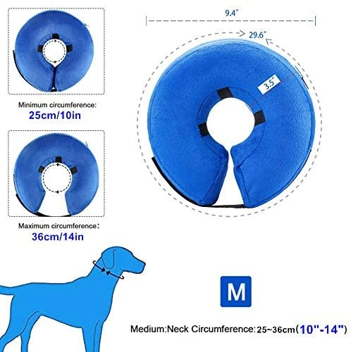 New 🎉 Mia's Pet Supply Apparel VST Comfortable Protective Inflatable Cone Collar 🎁 3 Mia's Pet Supply Apparel VST Comfortable Protective Inflatable Cone Collar