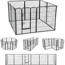 Mia's Pet Supply Pet Playpen, Puppy , Dog Fence, Indoor Outdoor 8 Panels Houses, Pens & Crates