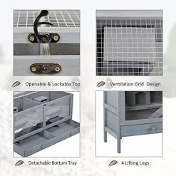 Best Pirce ⭐ Mia's Pet Supply Rabbit Houses & Accessories PawHut Wooden Hamster Cage Rodent Mouse ❤️ 14 Mia's Pet Supply Rabbit Houses & Accessories PawHut Wooden Hamster Cage Rodent Mouse