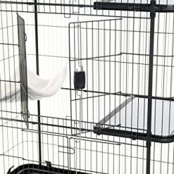 Mia's Pet Supply Deluxe Cat Home - Cat Cage, Black Houses, Pens & Crates