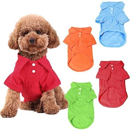 Outlet โ Mia's Pet Supply KINGMAS 4 Pack ๐ถ Dog ๐ Shirts Pet Puppy T-Shirt Clothes Outfit Apparel ๐งฅ Coats Tops ๐ 1 Mia's Pet Supply KINGMAS 4 Pack Dog Shirts Pet Puppy T-Shirt Clothes Outfit Apparel Coats Tops