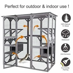 Mia's Pet Supply Aivituvin Cat House Outdoor Catio Kitty Enclosure