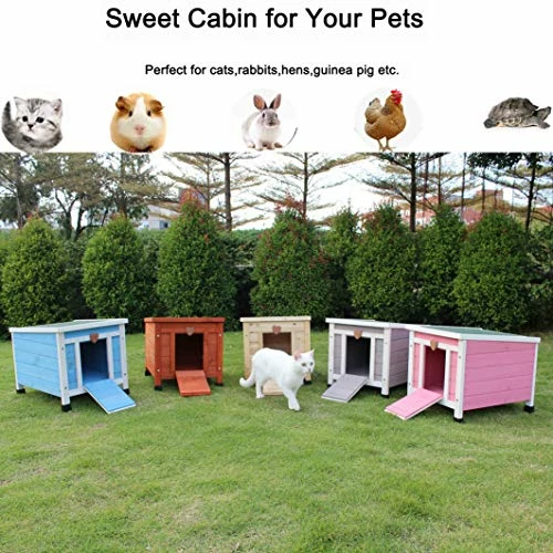 Flash Sale ✔️ Mia's Pet Supply ROCKEVER Small Animal Houses Outdoor, Wooden Rabbit Hutch Elevated With Door, Feral Cat Shelter Grey 👍 12 Mia's Pet Supply ROCKEVER Small Animal Houses Outdoor, Wooden Rabbit Hutch Elevated With Door, Feral Cat Shelter Grey