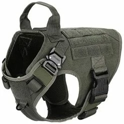 Mia's Pet Supply ICEFANG Tactical Dog Harness With 2X Metal Buckle, Leashes And Harness