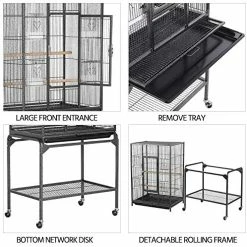 Cheapest 🥰 Mia's Pet Supply Aviary & Perches Yaheetech 54-inch Wrought Iron Standing Large Parrot Parakeet Flight Bird Cage ❤️ 10 Mia's Pet Supply Aviary & Perches Yaheetech 54-inch Wrought Iron Standing Large Parrot Parakeet Flight Bird Cage