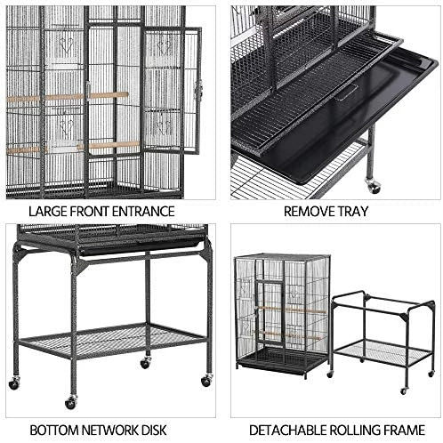 Cheapest 🥰 Mia's Pet Supply Aviary & Perches Yaheetech 54-inch Wrought Iron Standing Large Parrot Parakeet Flight Bird Cage ❤️ 3 Mia's Pet Supply Aviary & Perches Yaheetech 54-inch Wrought Iron Standing Large Parrot Parakeet Flight Bird Cage