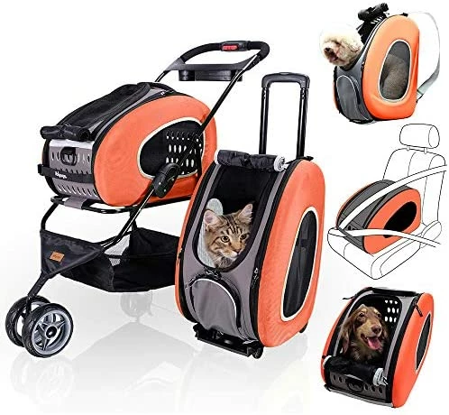 Hot Sale ๐ Mia's Pet Supply Travel : Ibiyaya 5 In 1 Pet Carrier + ๐ Backpack + Car Seat + Pet Carrier Stroller + Carriers With Wheels For ๐ฆฎ Dogs And Cats All In ONE (Brown) : Pet Supplies ๐ 10 Mia's Pet Supply Travel : Ibiyaya 5 In 1 Pet Carrier + Backpack + Car Seat + Pet Carrier Stroller + Carriers With Wheels For Dogs And Cats All In ONE (Brown) : Pet Supplies