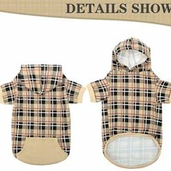 Cheap 🤩 Mia's Pet Supply EXPAWLORER Plaid 🐕 Dog Hoodie 😍 12 Mia's Pet Supply EXPAWLORER Plaid Dog Hoodie