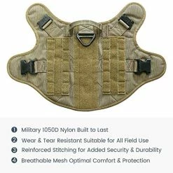 New 😍 Mia's Pet Supply Tactical 🐕 Dog Harness Vest No Pull With Handle Front Clip Military Training Harness Leashes And Harness 😉 12 Mia's Pet Supply Tactical Dog Harness Vest No Pull With Handle Front Clip Military Training Harness Leashes And Harness