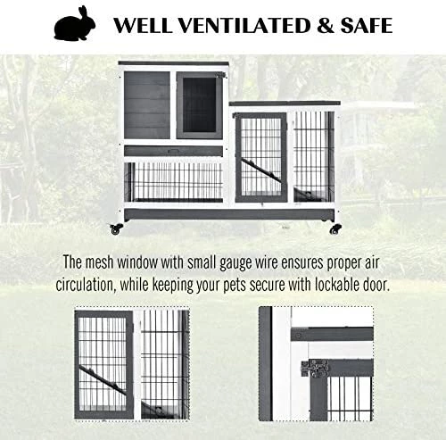 Discount โ Mia's Pet Supply PawHut Wooden Indoor Rabbit Hutch Elevated Cage Habitat Rabbit Houses & Accessories ๐ 3 Mia's Pet Supply PawHut Wooden Indoor Rabbit Hutch Elevated Cage Habitat Rabbit Houses & Accessories