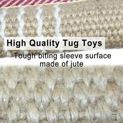 Mia's Pet Supply Dog Toys Dog Tug Toy |Tug Of War Dog Toy |Jute Bite Pillow With 2 Handles For Puppy Training