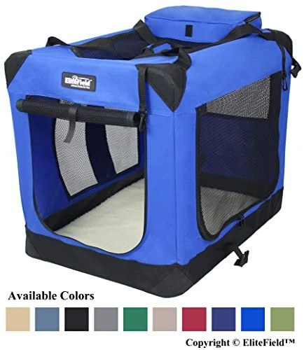 Buy 😉 Mia's Pet Supply EliteField 3-Door Folding Soft 🦮 Dog Crate, Indoor & Outdoor Pet Home Travel 🔔 8 Mia's Pet Supply EliteField 3-Door Folding Soft Dog Crate, Indoor & Outdoor Pet Home Travel