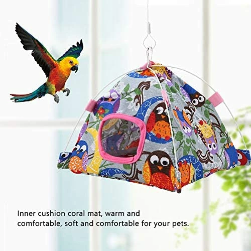 Deals ๐ฅ Mia's Pet Supply Aviary & Perches HEEPDD Bird Hammock, Cartoon Parrot Hanging Tent With Coral Mat Cage Decor For Pet ๐ฅ 5 Mia's Pet Supply Aviary & Perches HEEPDD Bird Hammock, Cartoon Parrot Hanging Tent With Coral Mat Cage Decor For Pet