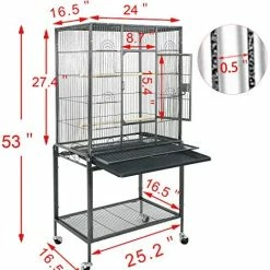Top 10 ๐ Mia's Pet Supply Aviary & Perches ZENY Bird Cage With Stand Wrought Iron Construction 53-Inch Pet Bird Cage ๐ฏ 12 Mia's Pet Supply Aviary & Perches ZENY Bird Cage With Stand Wrought Iron Construction 53-Inch Pet Bird Cage
