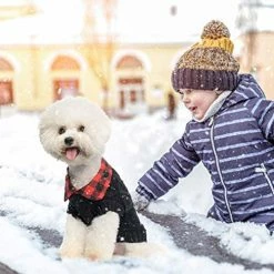 Discount 😀 Mia's Pet Supply Apparel Plaid Patchwork Pet 🦮 Doggy Knitted Sweaters Comfortable 🧥 Coats For Cold Weather 💯 20 Mia's Pet Supply Apparel Plaid Patchwork Pet Doggy Knitted Sweaters Comfortable Coats For Cold Weather