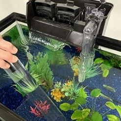 Mia's Pet Supply Fish Products 55 Gallon Filter With Built-in Water Change Siphon, Gravel Cleaner,