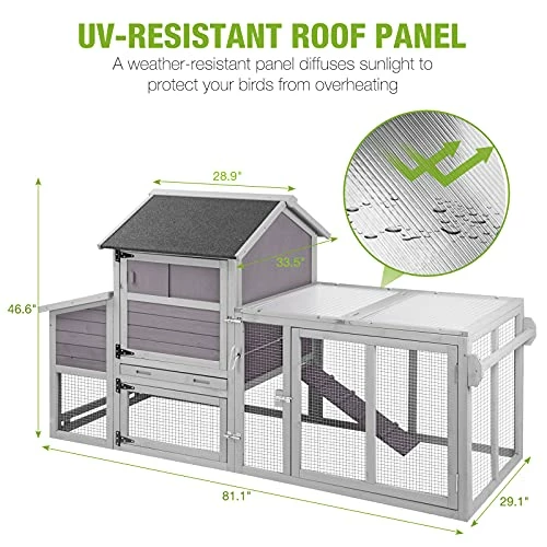 Top 10 🎉 Mia's Pet Supply Chicken Coop Cages 81in Mobile Chicken Coop Multi-Level Hen House ⭐ 5 Mia's Pet Supply Chicken Coop Cages 81in Mobile Chicken Coop Multi-Level Hen House