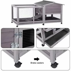 Coupon 🔔 Mia's Pet Supply 62" Rabbit Hutch Indoor And Outdoor Bunny Cage Rabbit Houses & Accessories 🥰 10 Mia's Pet Supply 62