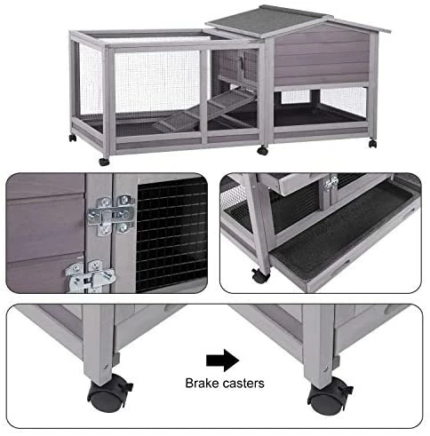 Coupon 🔔 Mia's Pet Supply 62" Rabbit Hutch Indoor And Outdoor Bunny Cage Rabbit Houses & Accessories 🥰 5 Mia's Pet Supply 62" Rabbit Hutch Indoor And Outdoor Bunny Cage Rabbit Houses & Accessories