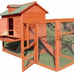 Mia's Pet Supply Chicken Coop Cages Fiveberry Magbean Solid Wood Chicken Coop, Hen House