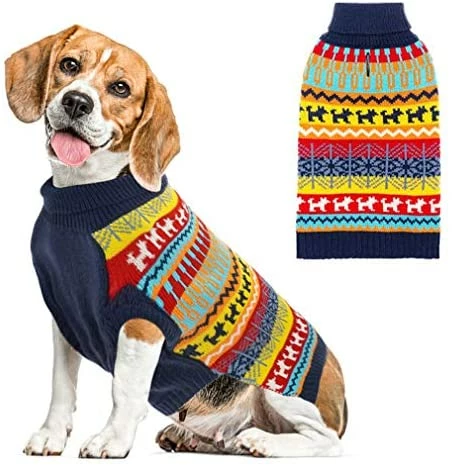 Coupon ๐ Mia's Pet Supply ๐ฆฎ Dog Sweater - Winter ๐งฅ Coat Apparel Clothes With Colorful Stripes โญ 10 Mia's Pet Supply Dog Sweater - Winter Coat Apparel Clothes With Colorful Stripes