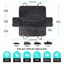Mia's Pet Supply Travel : Premium Dog Hammock For Car Back Seat,