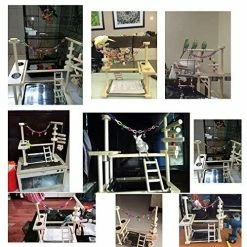 Hot Sale 👍 Mia's Pet Supply : QBLEEV Parrot Wood Stand Perch Bird Playstand Playground 🤩 12 Mia's Pet Supply : QBLEEV Parrot Wood Stand Perch Bird Playstand Playground